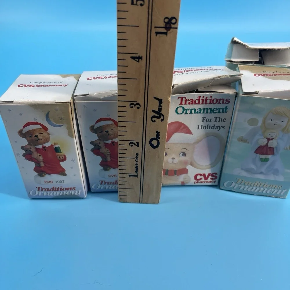 VTG 1997 CVS Traditions Christmas Ornaments Set of 5 New in Boxes